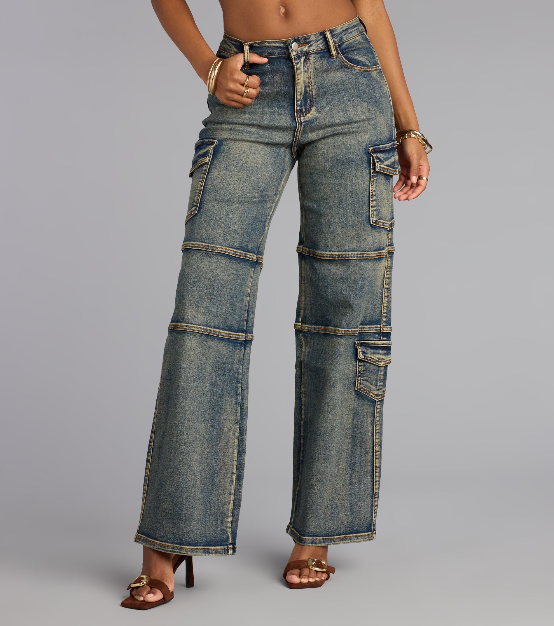 Off Duty Cargo Denim Pants