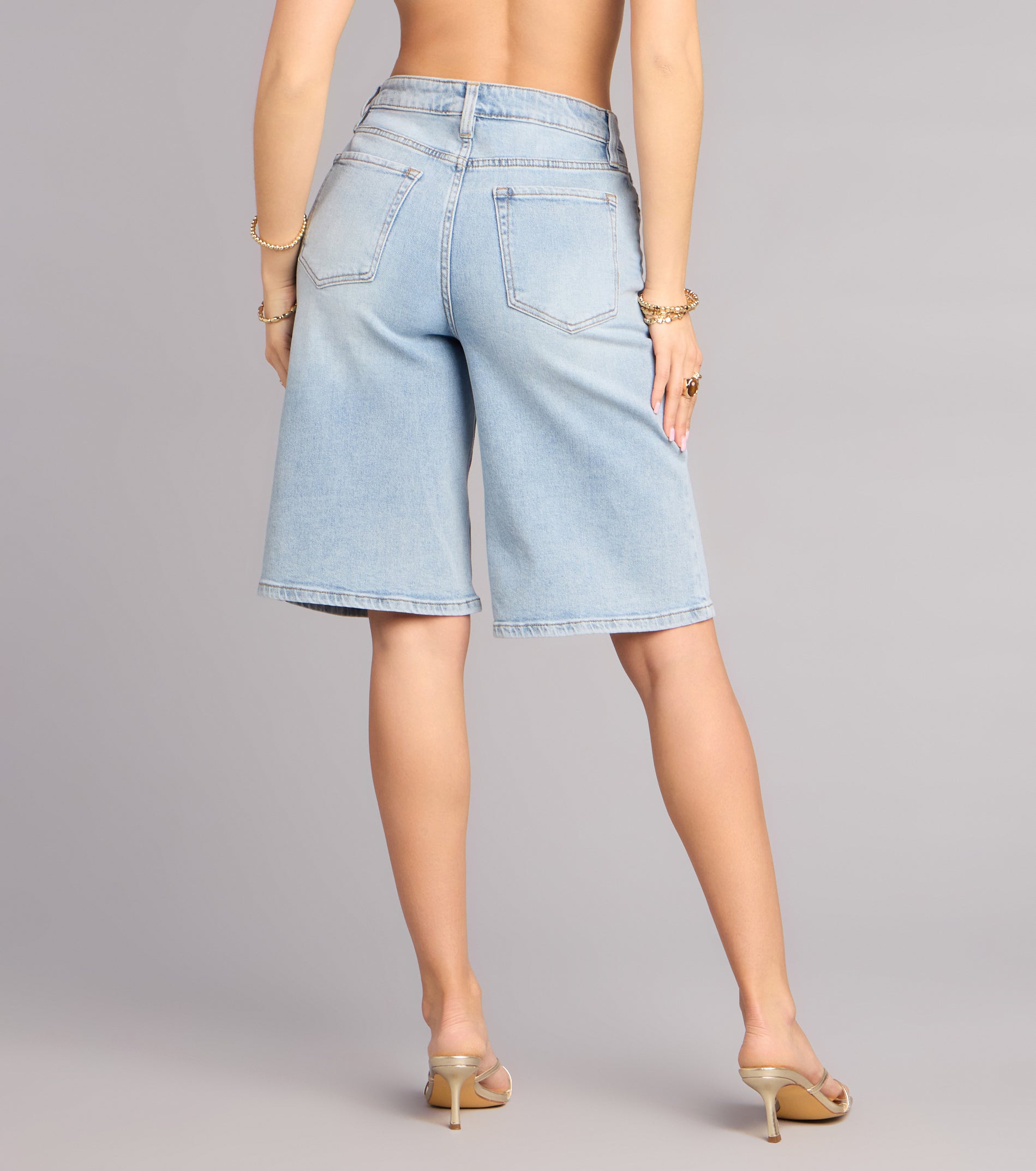 Weekend Cool Mid-Rise Denim Jorts