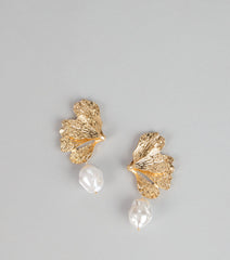 Petal Perfect Faux Pearl Charm Earrings