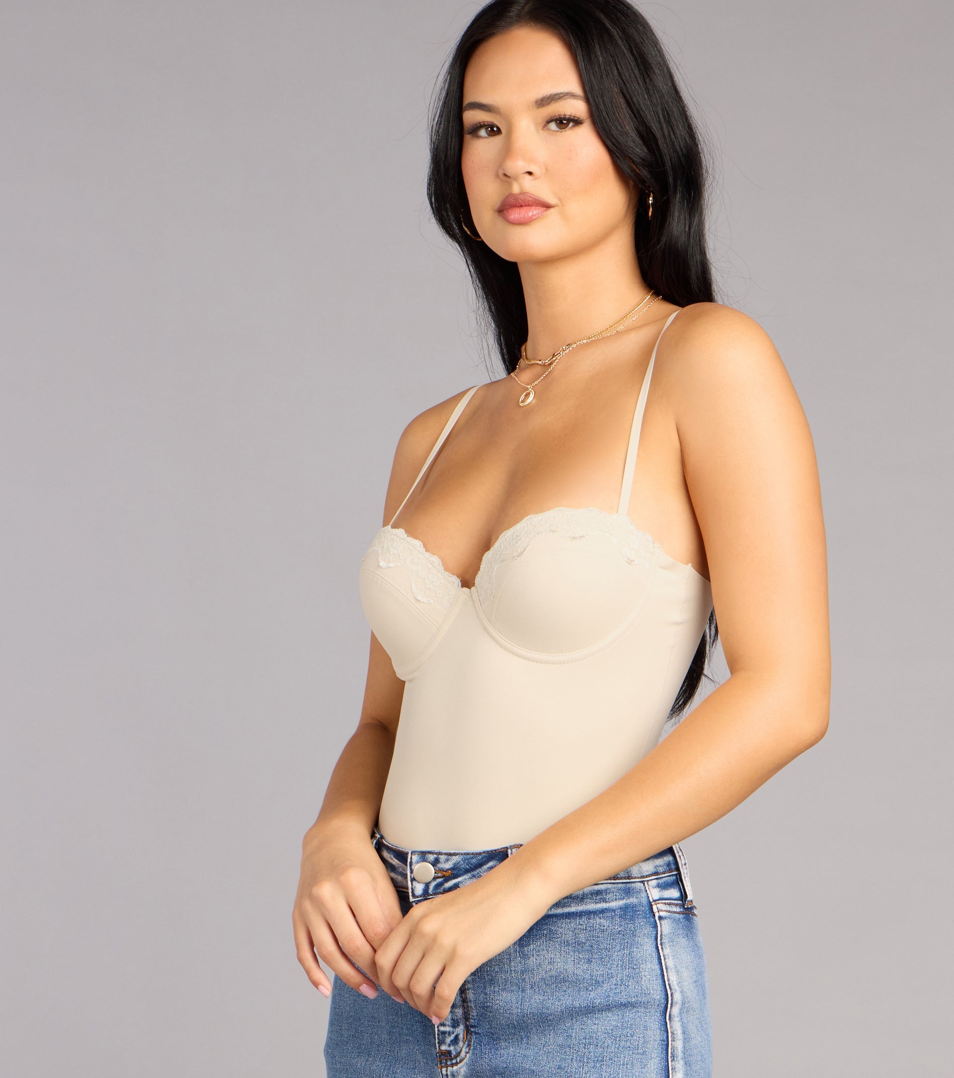 Undercover Chic Lace Trim Bodysuit