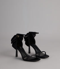 Sweet Finish Satin Bow Heels