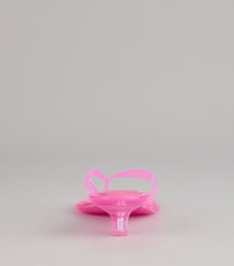 Clear Choice Jelly Thong Kitten Heels