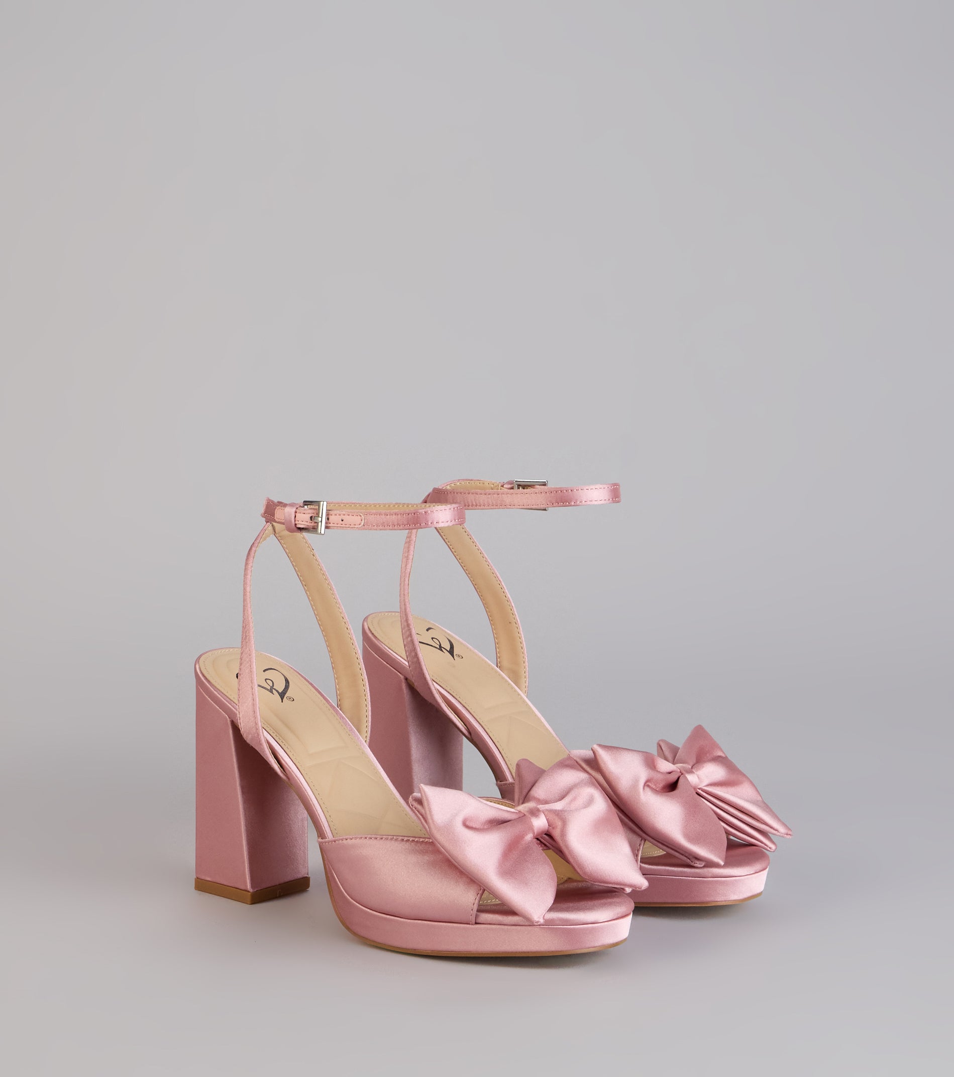 Put A Bow On It Satin Heels