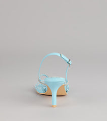 Icy Plans Rhinestone Thong Slingback Heels