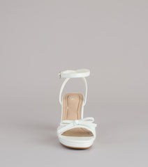 Chic Little Bow Platform Heels