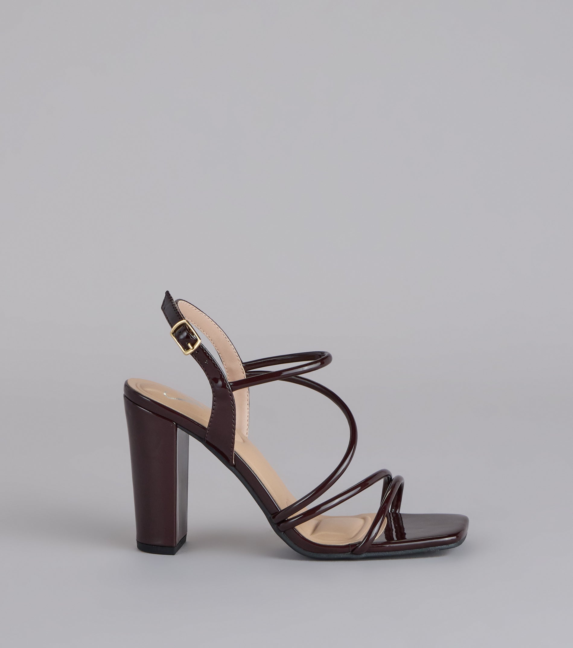 Sleek Lines Strappy Block Heels