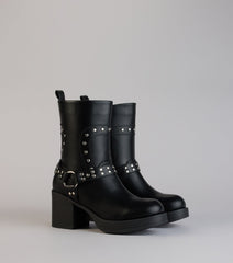 Bad Girl Energy Studded Moto Booties