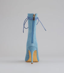 Lace It Up Stiletto Booties