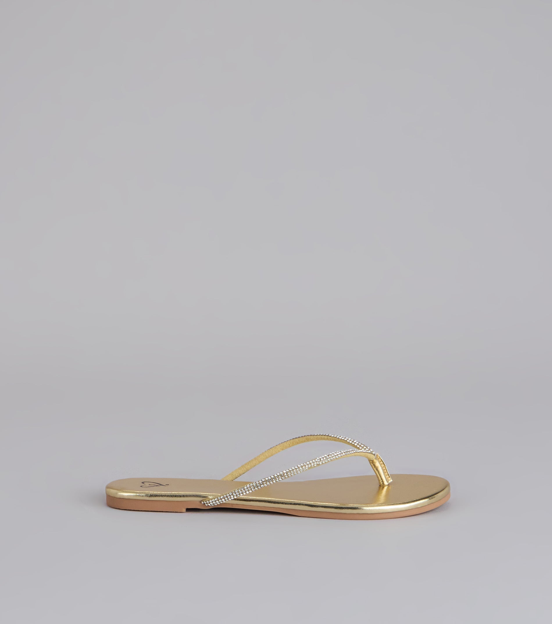 Sparkly Rhinestone Thong Sandals