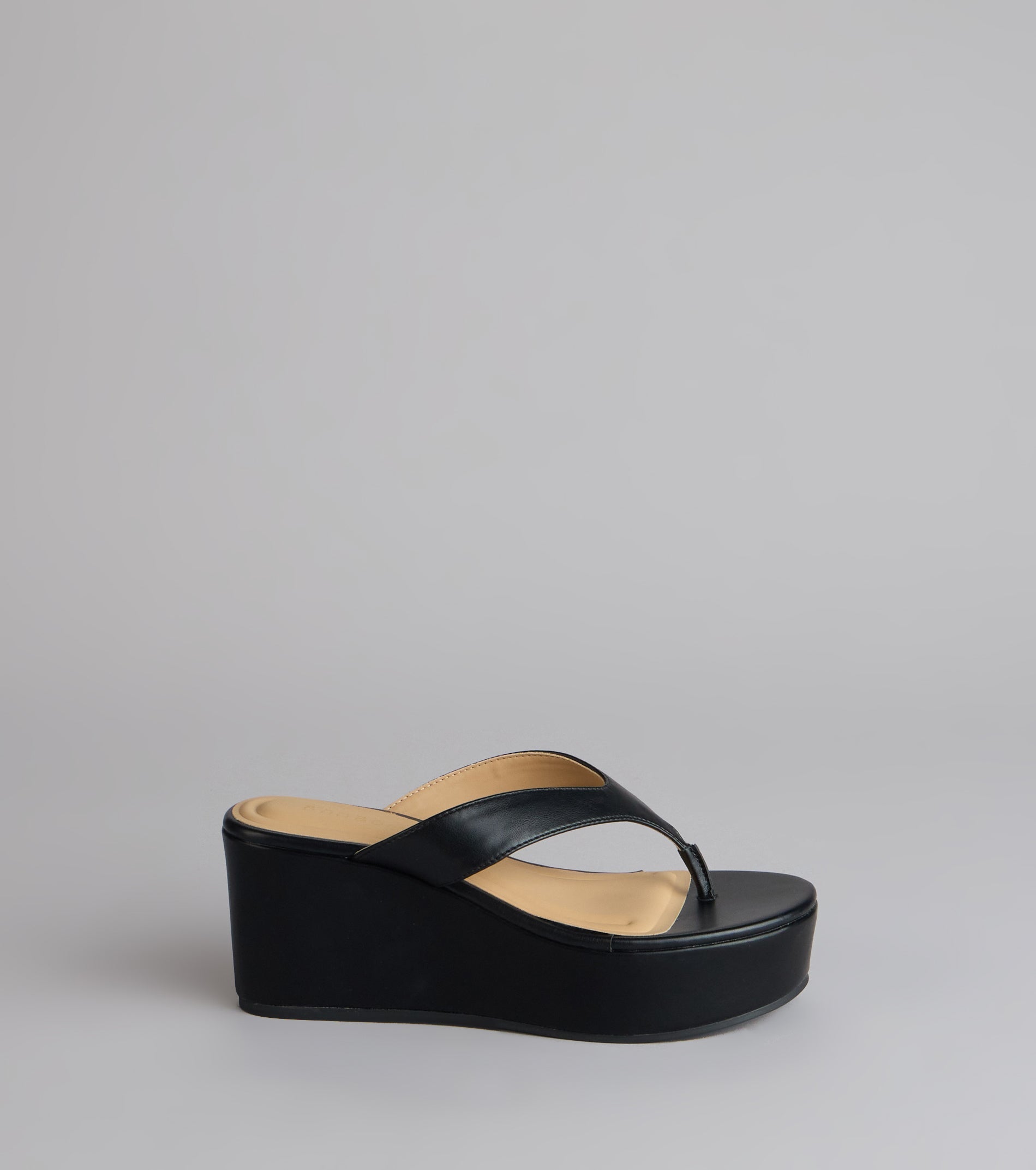 Elevated Thong Platform Wedge Sandals