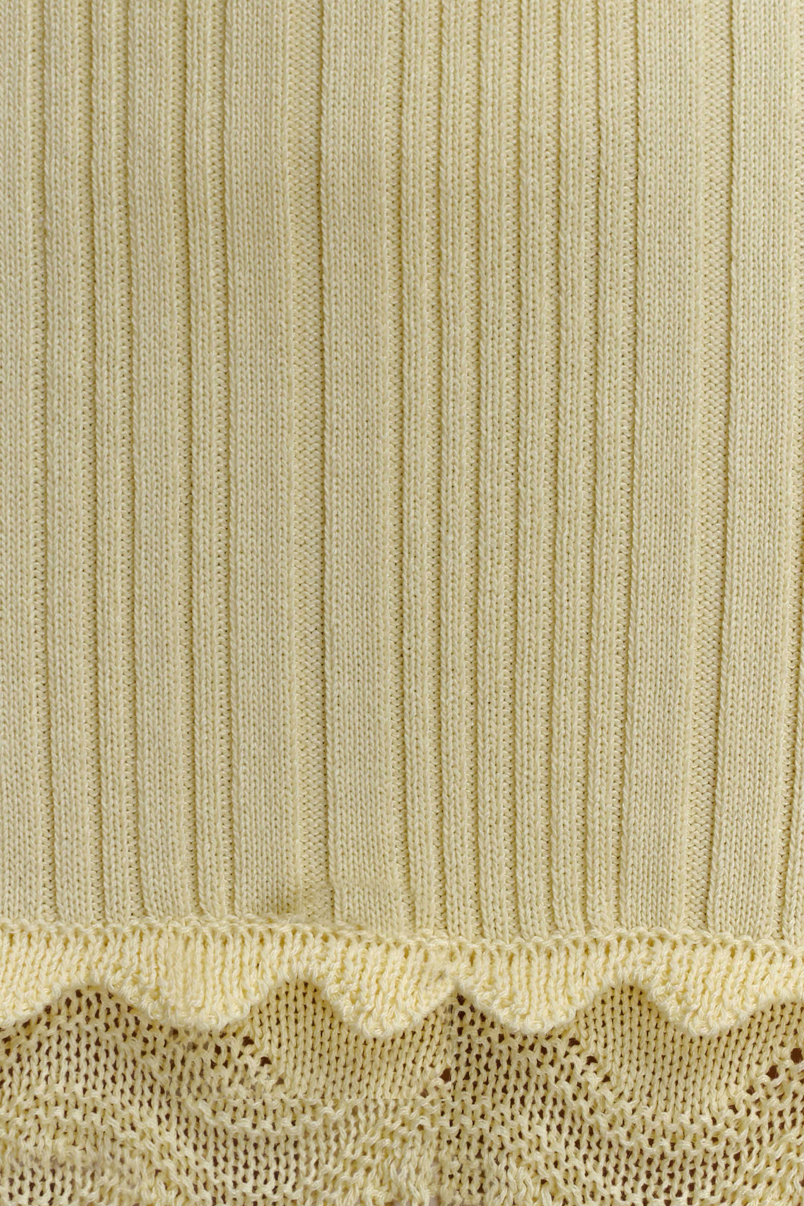 Coleene Pointelle Knit Maxi Skirt - Lemon