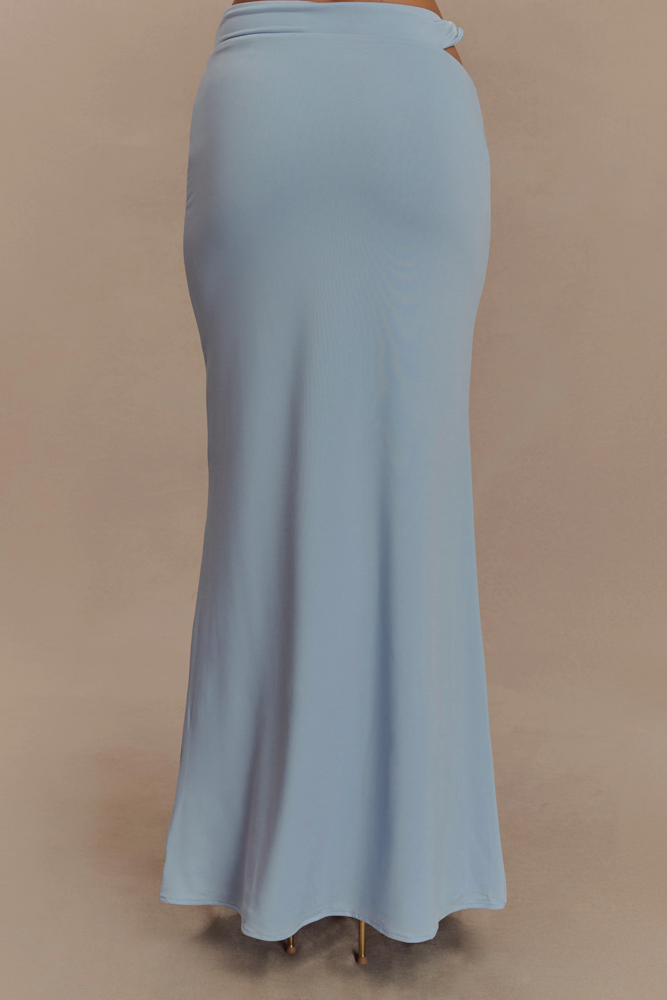 Haven Slinky Twist Midi Skirt - Pale Blue