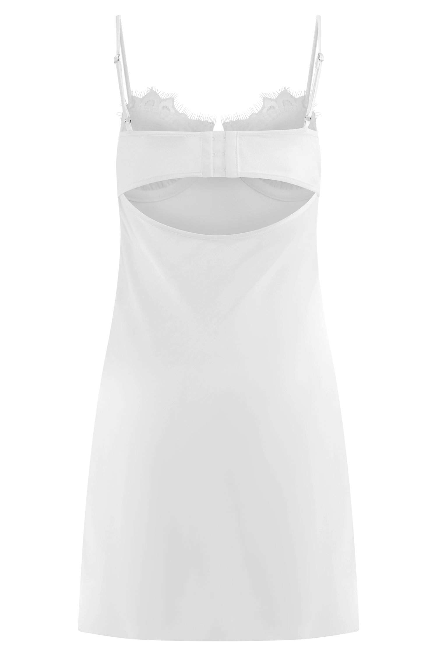 Scarlett Satin Slip Mini Dress - Ivory